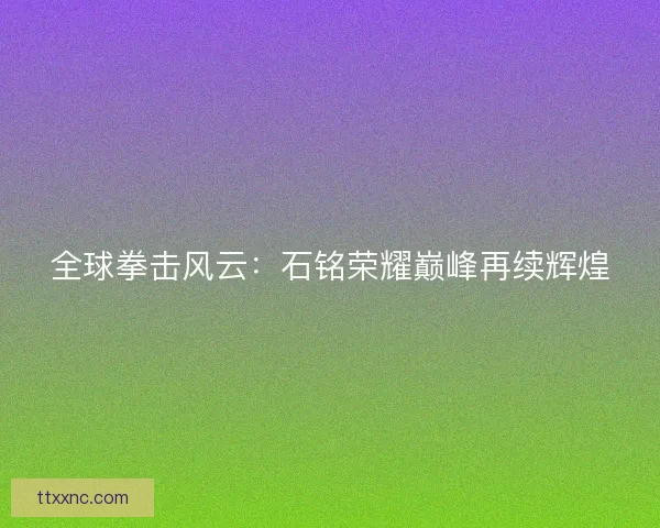 全球拳击风云：石铭荣耀巅峰再续辉煌